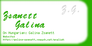 zsanett galina business card